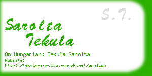 sarolta tekula business card